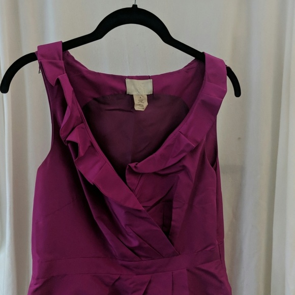 J. Crew purple silk ruffle dress - size 6 - Picture 2 of 6